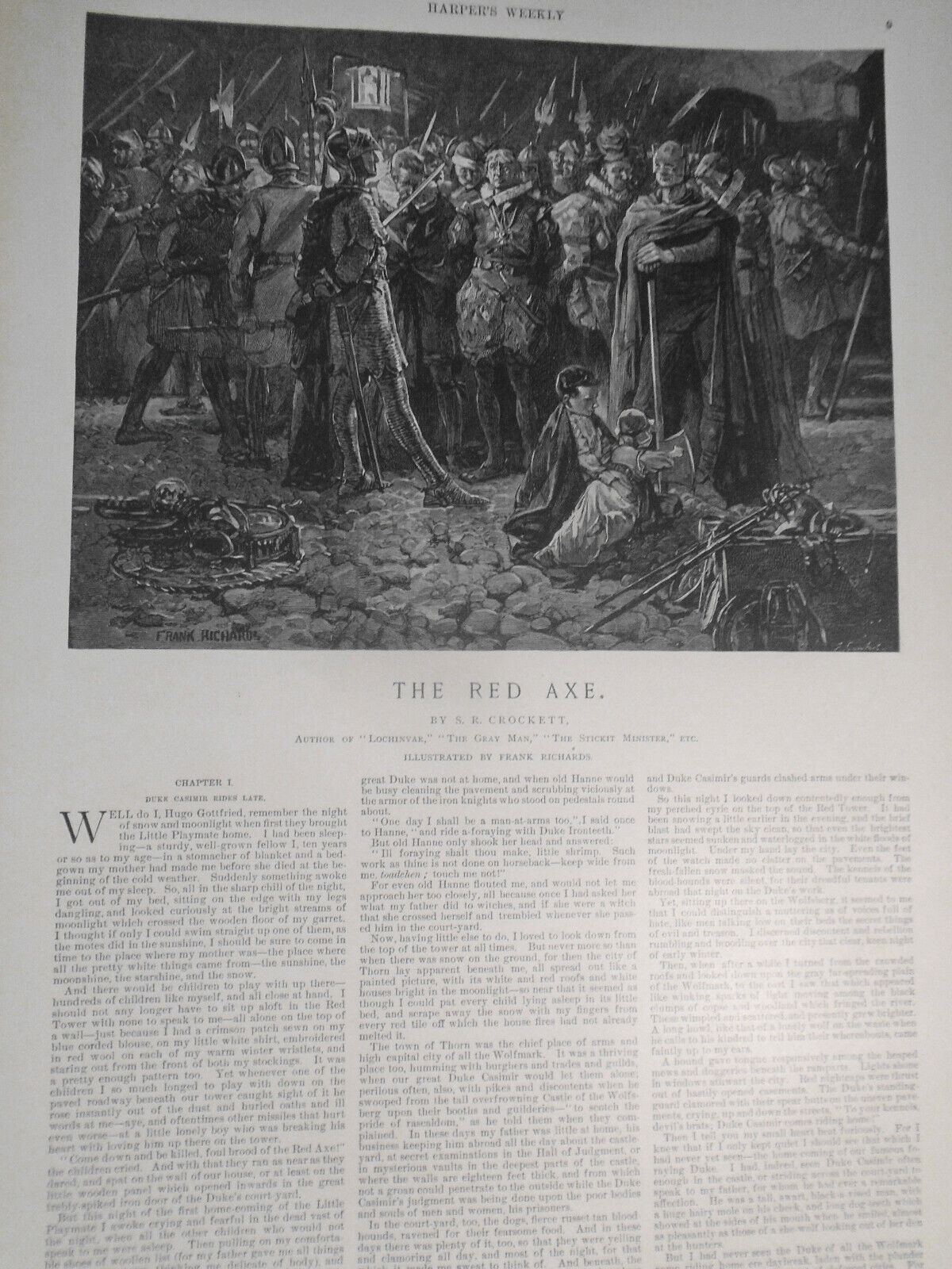 Harper's Weekly  January 1, 1898 -  Original - Frost: Ruffed-Grouse Shooting etc