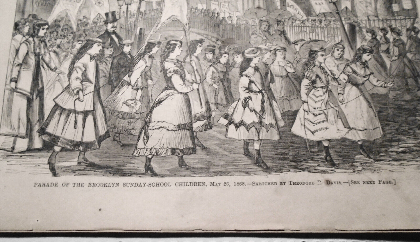Harper's Weekly June 13, 1868: Chinese Embassy; New Jersey Fish Farm - Trout etc