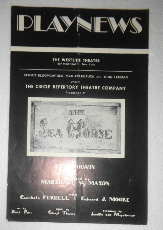 THE SEA HORSE - PROGRAM - 1974. NEW YORK: THE WESTSIDE THEATER