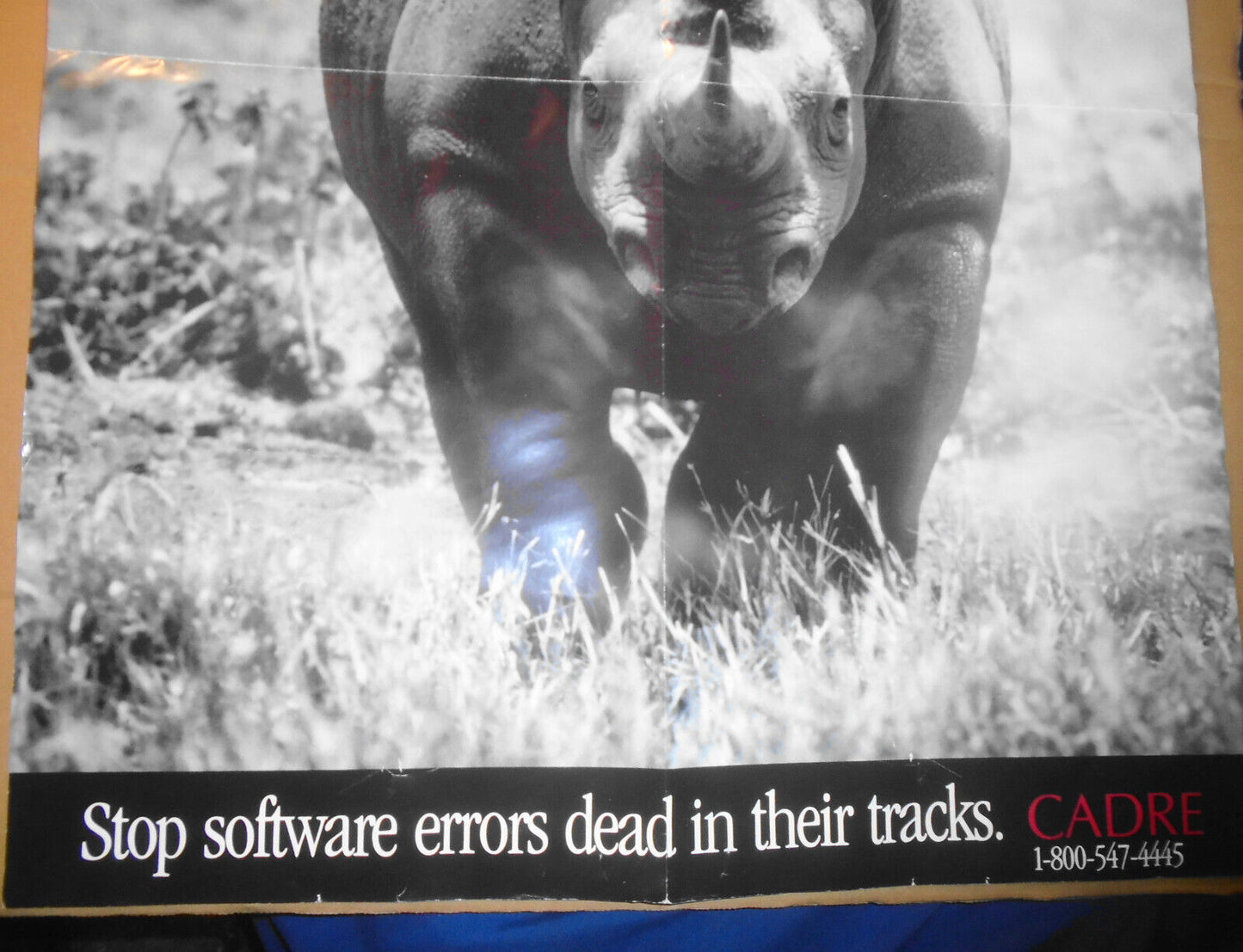 "Software Errors Can be Brutal" Poster  by Cadre Software [1989]. 24 x 18 inches