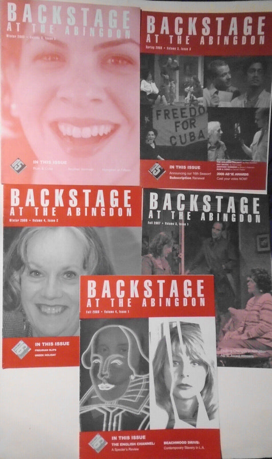 Backstage at the Abingdon [Theatre] - 5 issues, 2007-2009