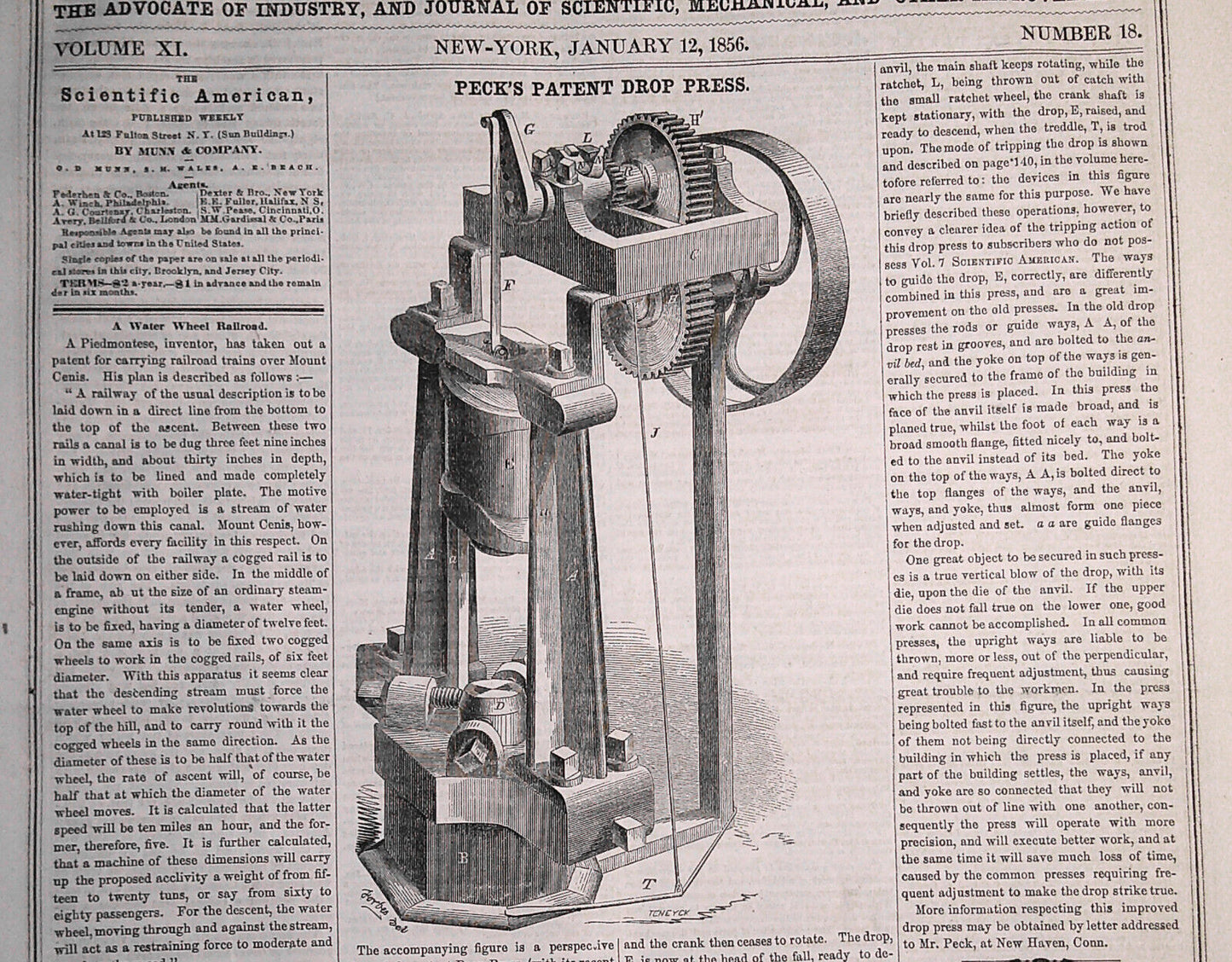 Scientific American, January 12, 1856. New system of Numeration and Measurement
