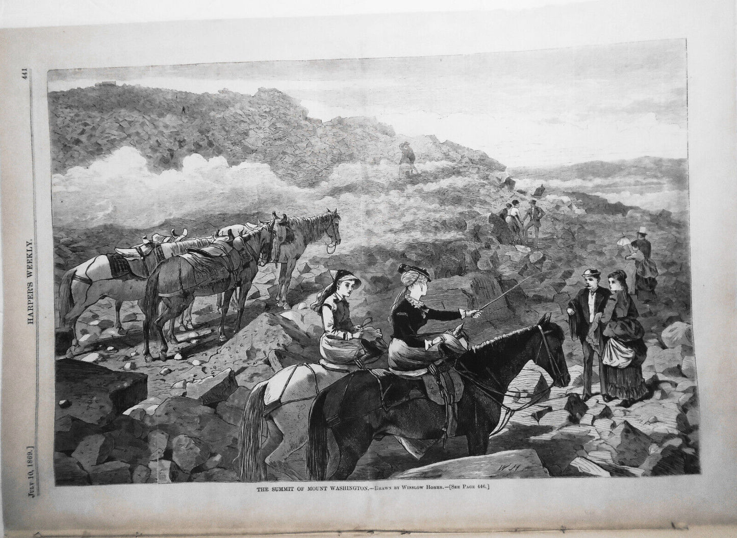 The Summit of Mount Washington by Winslow Homer in Harper's Weekly July 10, 1869