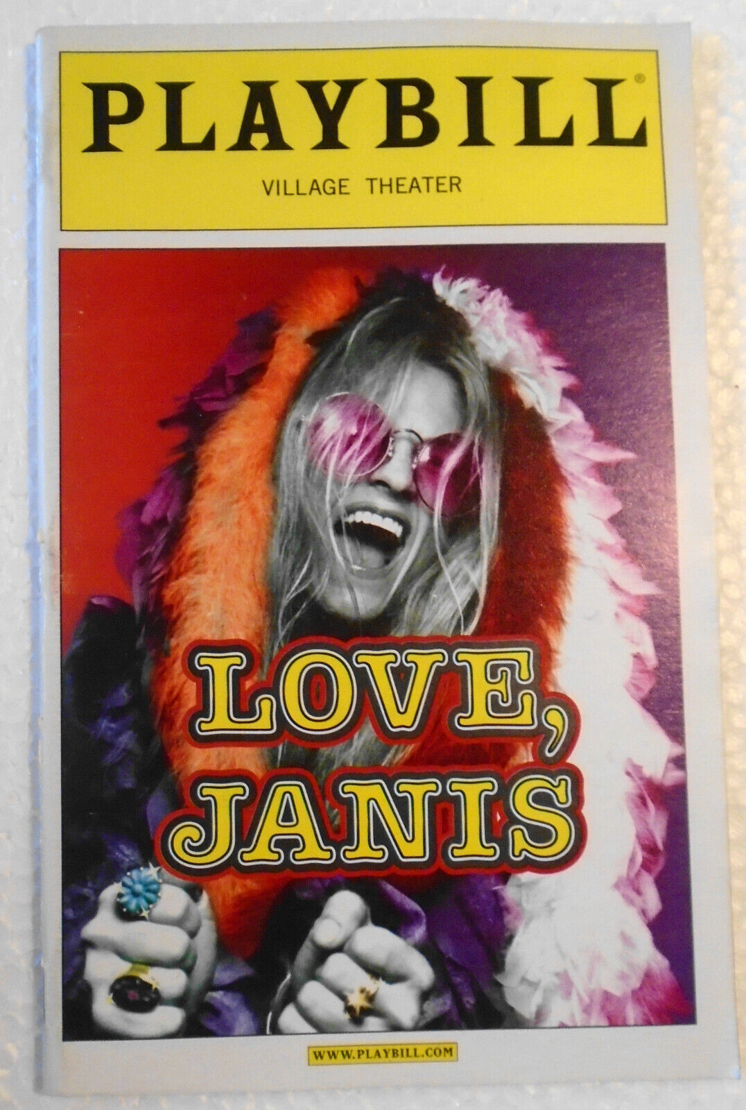 Love, Janis - Playbill - December 2002. Village Theater, NYC. Sass Jordan...