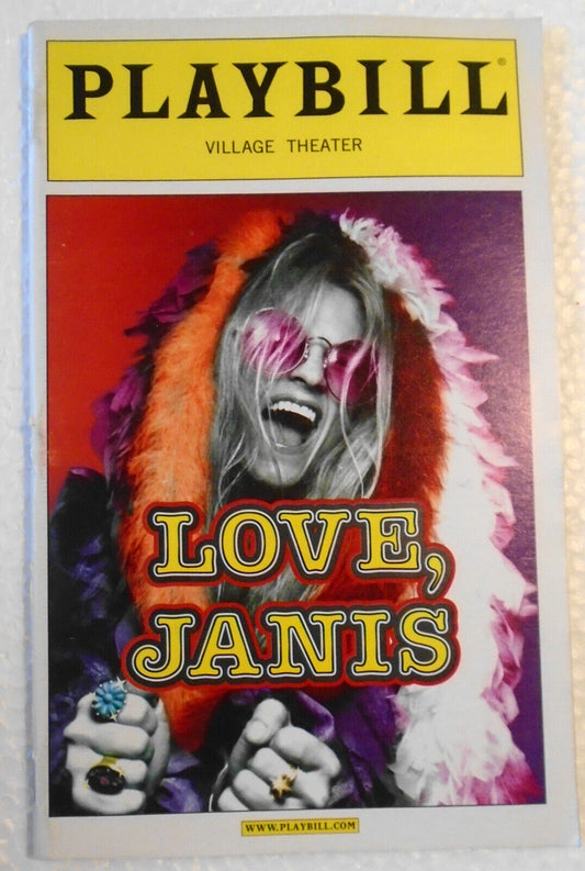 Love, Janis - Playbill - December 2002. Village Theater, NYC. Sass Jordan...