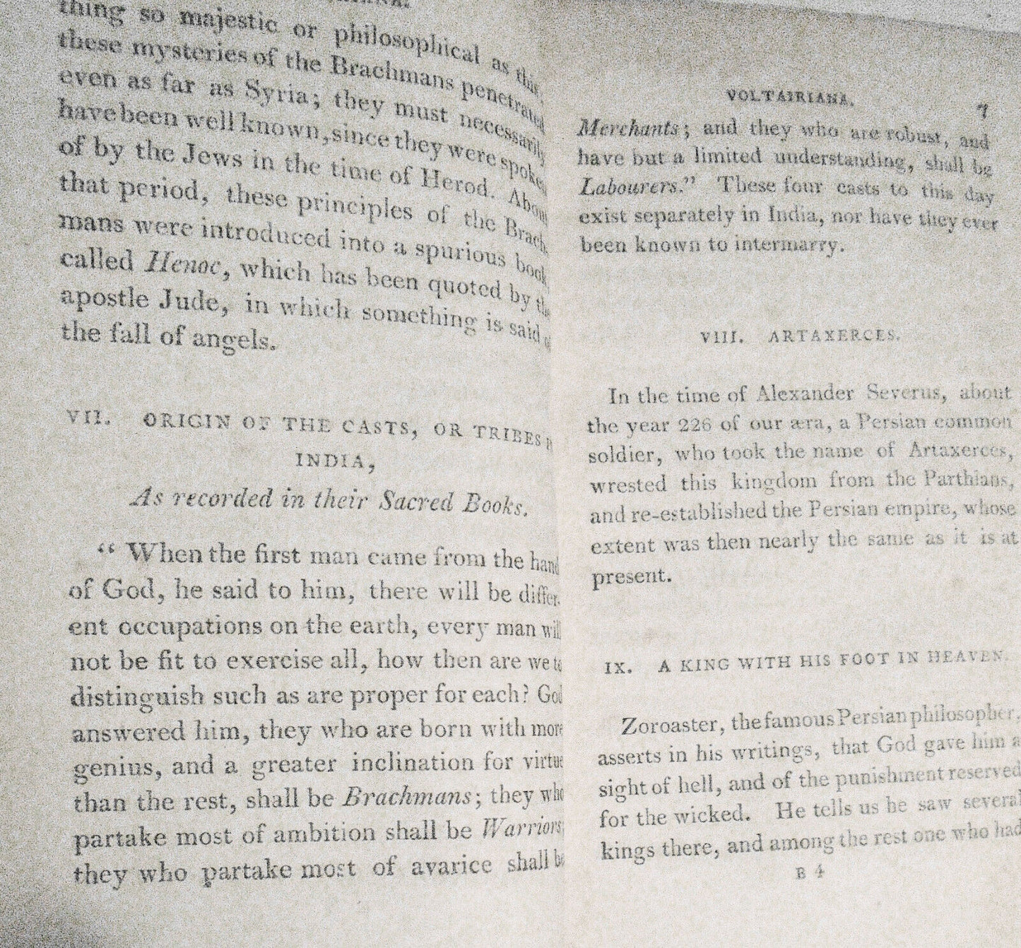 [Voltaire] Voltairiana, by Mary Julia Young - 4 Volumes, 1805 first edition