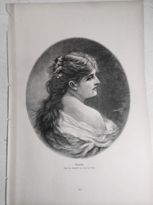 Graziella, von Jan van Beers  --  1884 - Original print