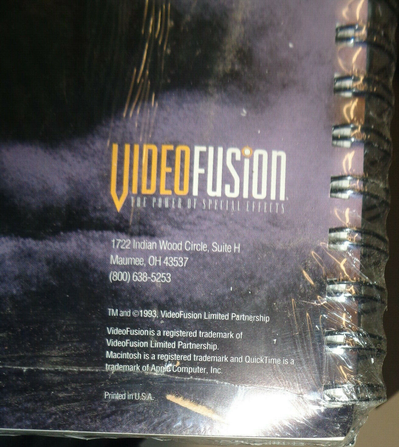 VIDEOFUSION: THE POWER OF SPECIAL EFFECTS, V.1.5 - Macintosh. 1993. Brand new.