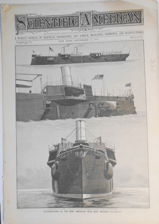 Scientific American, Sept. 17, 1887 - Thomas Edison's New Lab; Chicago War Ship