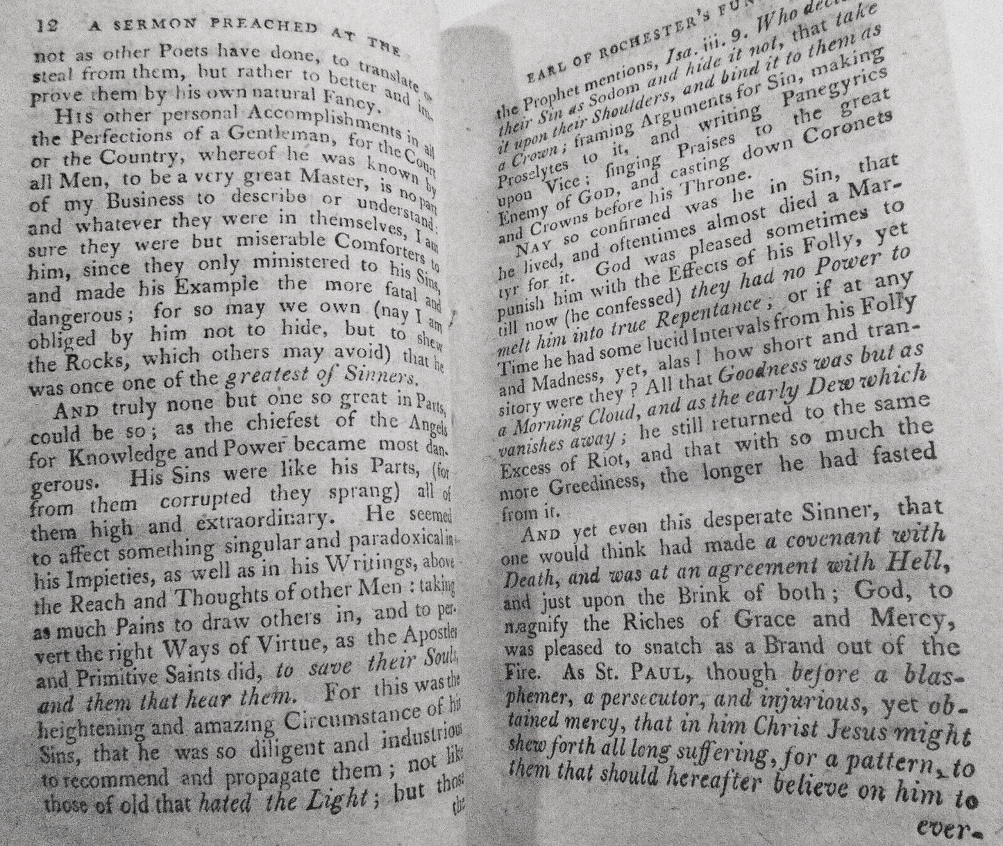 1814 Sermon Preached at Funeral of Right Honourable John Earl of Rochester..1680