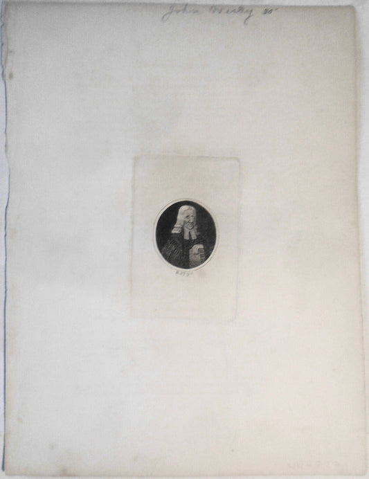 John Wesley, Methodist founder. Etching by John Kay, 1790.