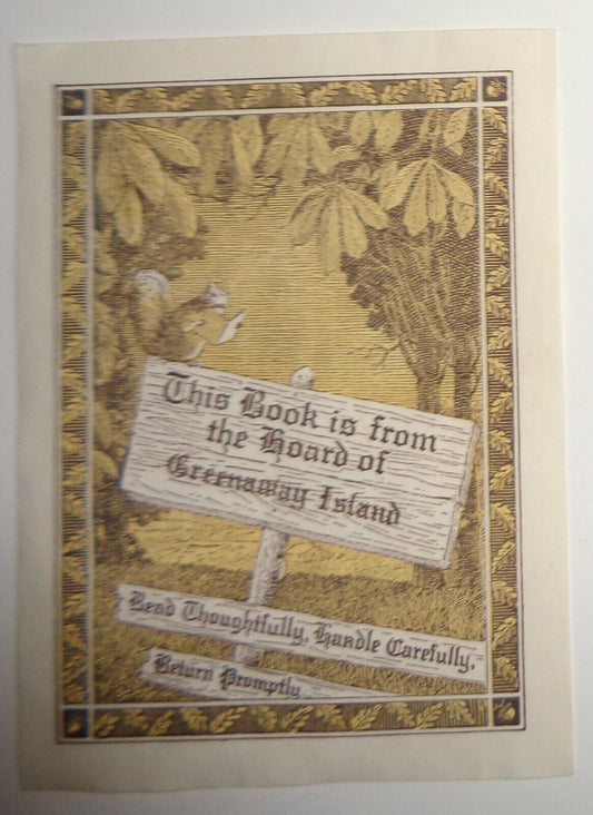 Board of Greenaway Island (Stamford, CT) Ex-Libris Bookplate