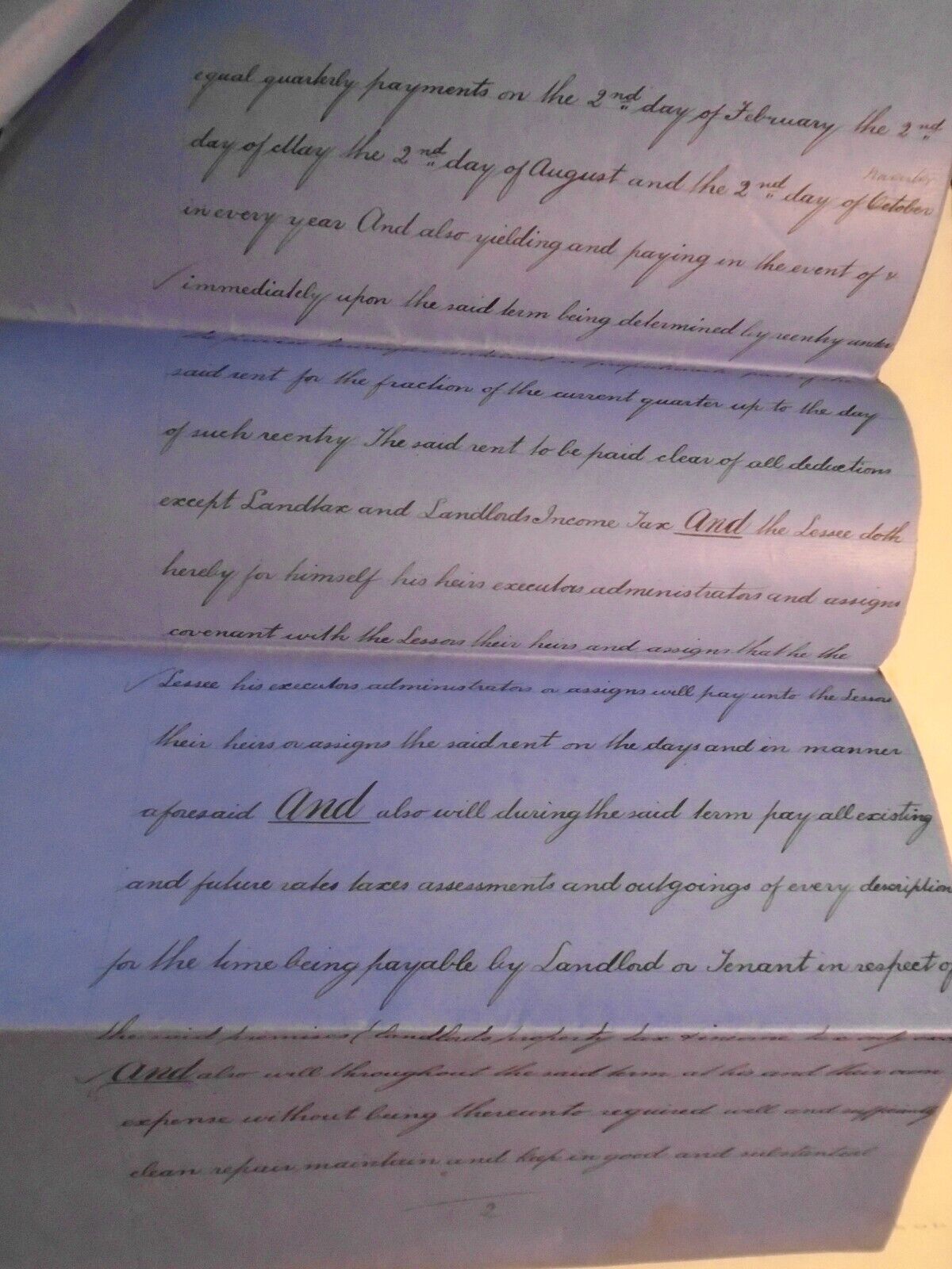 1882 Lease indenture. Hereford, England