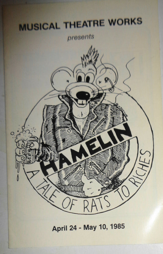 HAMELIN : A TALE OF RATS TO RICHES - PROGRAM - 1985 ROCK MUSICAL