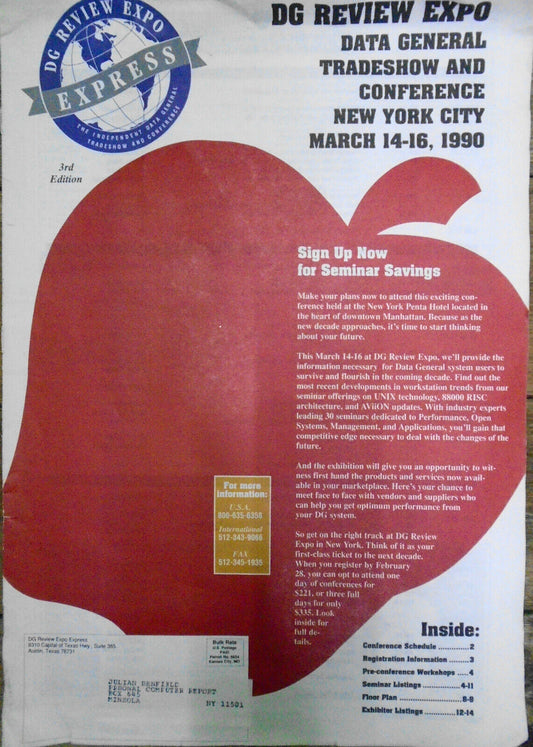 DG Review Expo  - Program -  Tradeshow and Conference - March 14-16, 1990