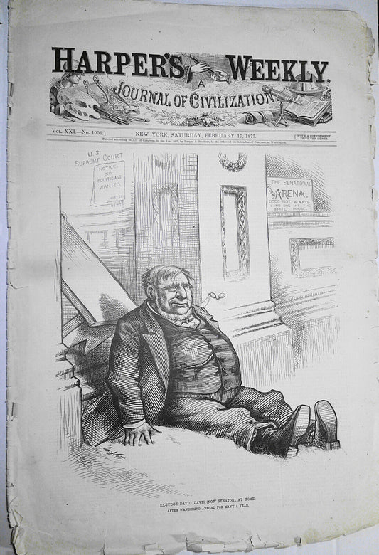 HARPER'S WEEKLY February 17, 1877 - Electoral Commission; Florida vote challenge
