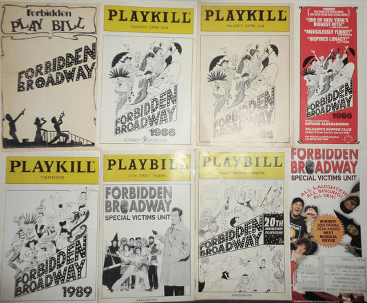 Forbidden Broadway Playbill Lot with 1982 Palsson's Supper Club original version