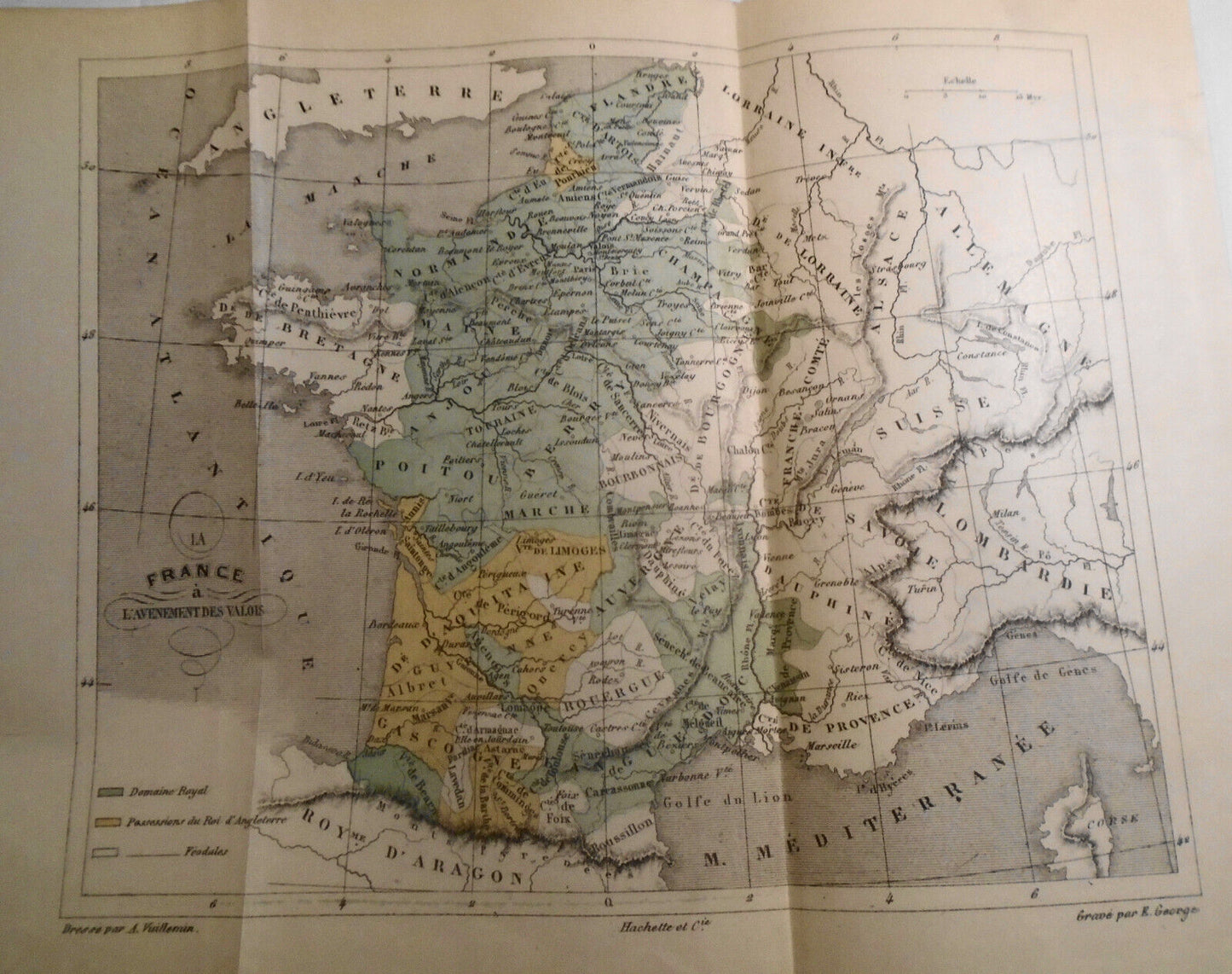 1893 Histoire de France, par Victor Duruy. 2 Vols. 12 color maps; 254 gravures