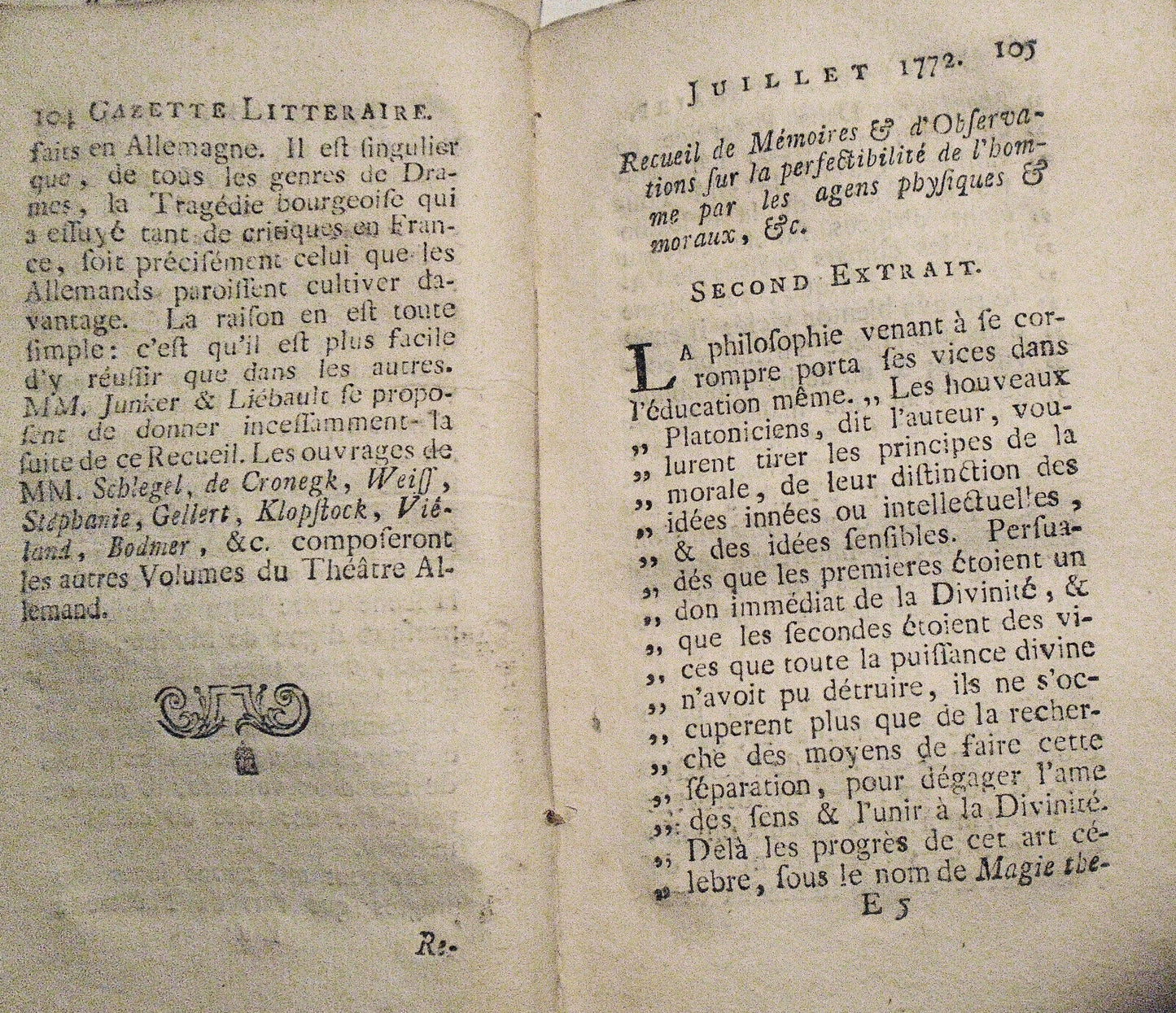 Gazette litteraire de l'Europe, Julliet 1772 - Vol. 50. No. 7. Original