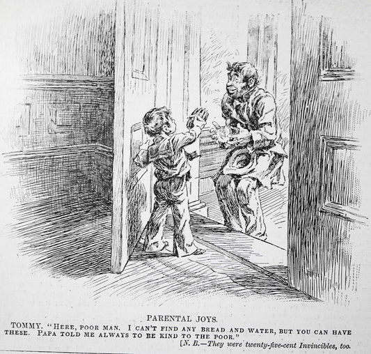 "Parental Joys"  original cartoon, Harper's Weekly, 1893