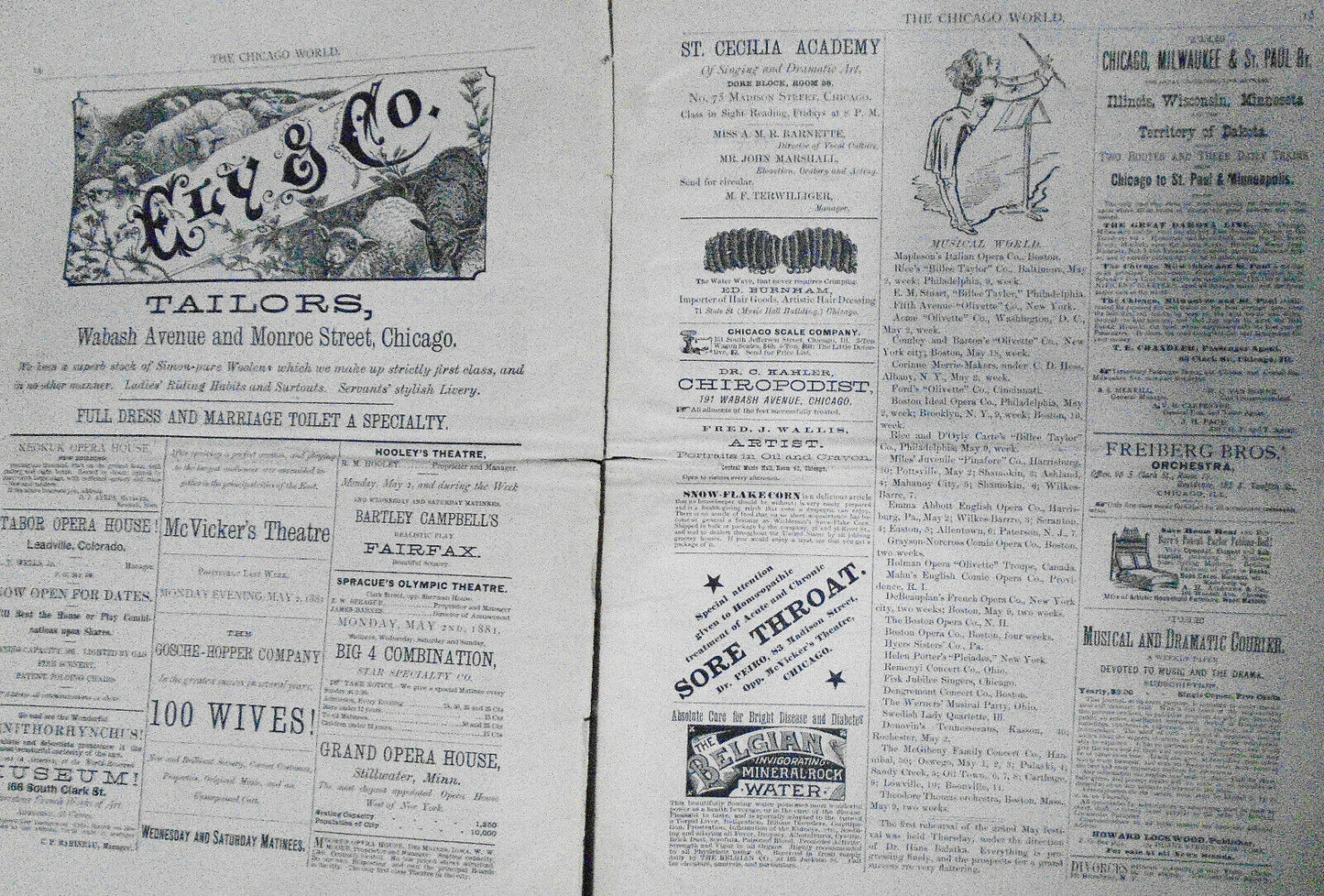 Chicago World - Society & the Fine Arts - April 30, 1881 Complete Original Issue