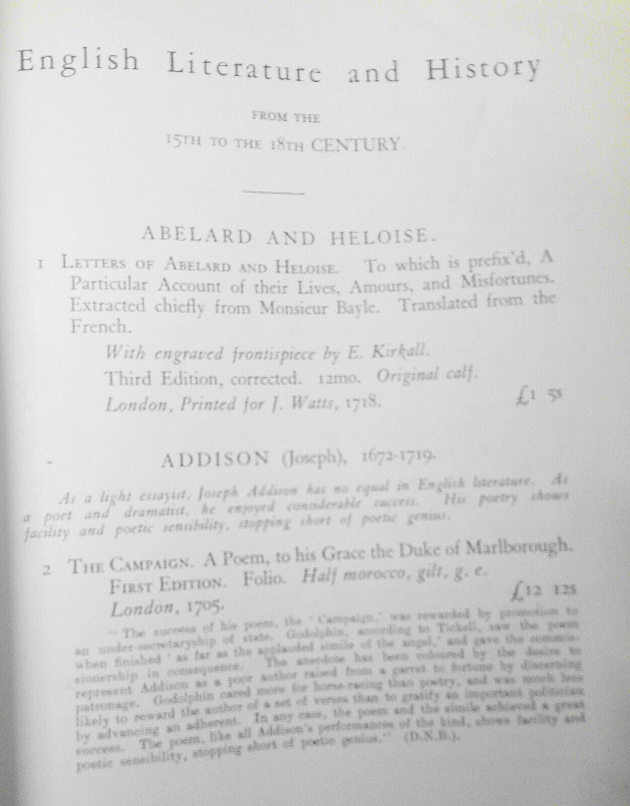 1931 English literature & history from 15th to 18th century. Maggs Bros. No. 550