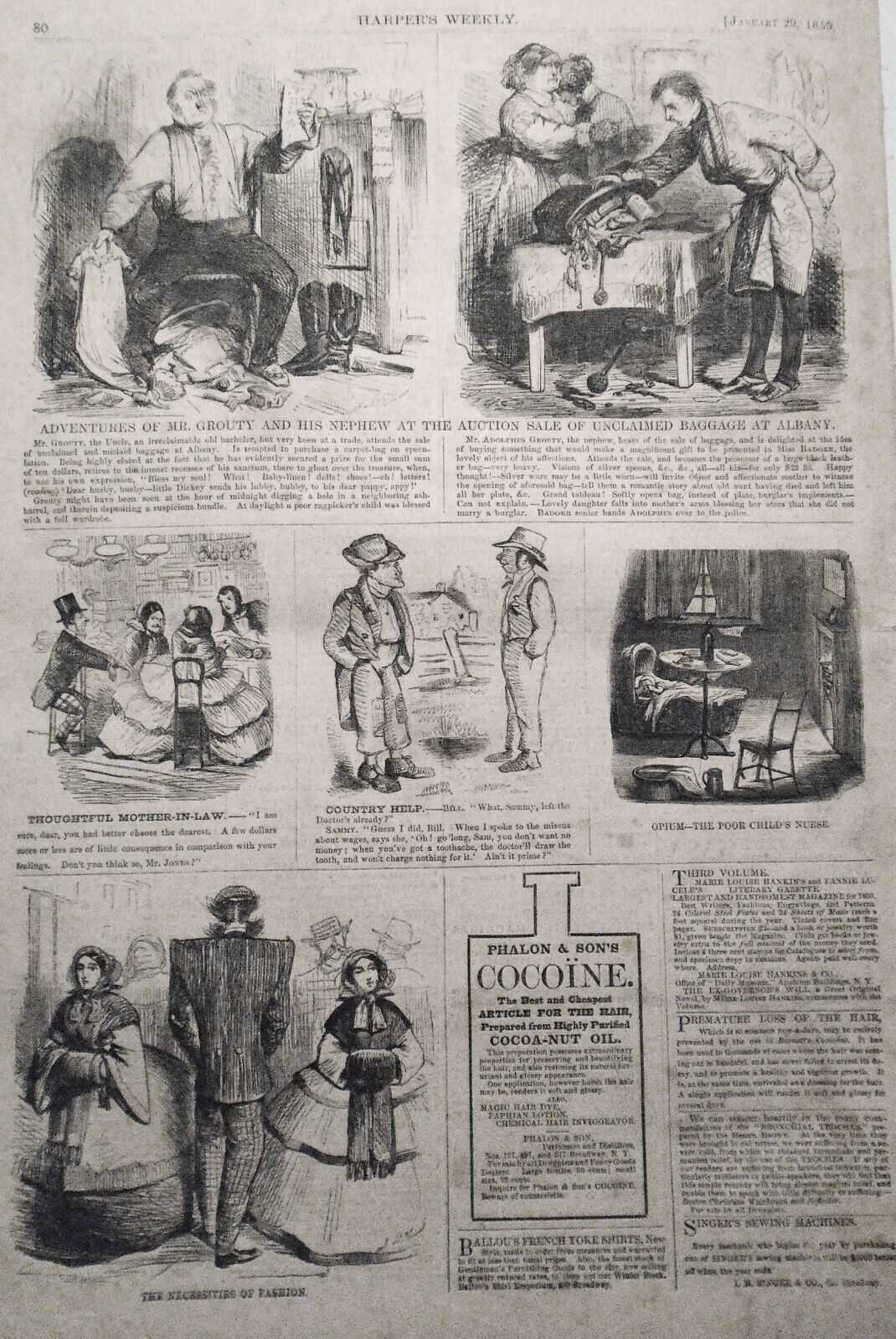 Harper's Weekly June 29, 1859 - Cuba: Negroes; plantation; Employment Of Women