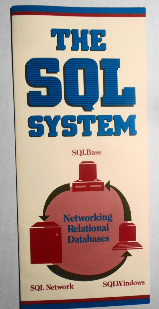 The SQL System, by Gupta Technologies. Promotional brochure, 1980s.