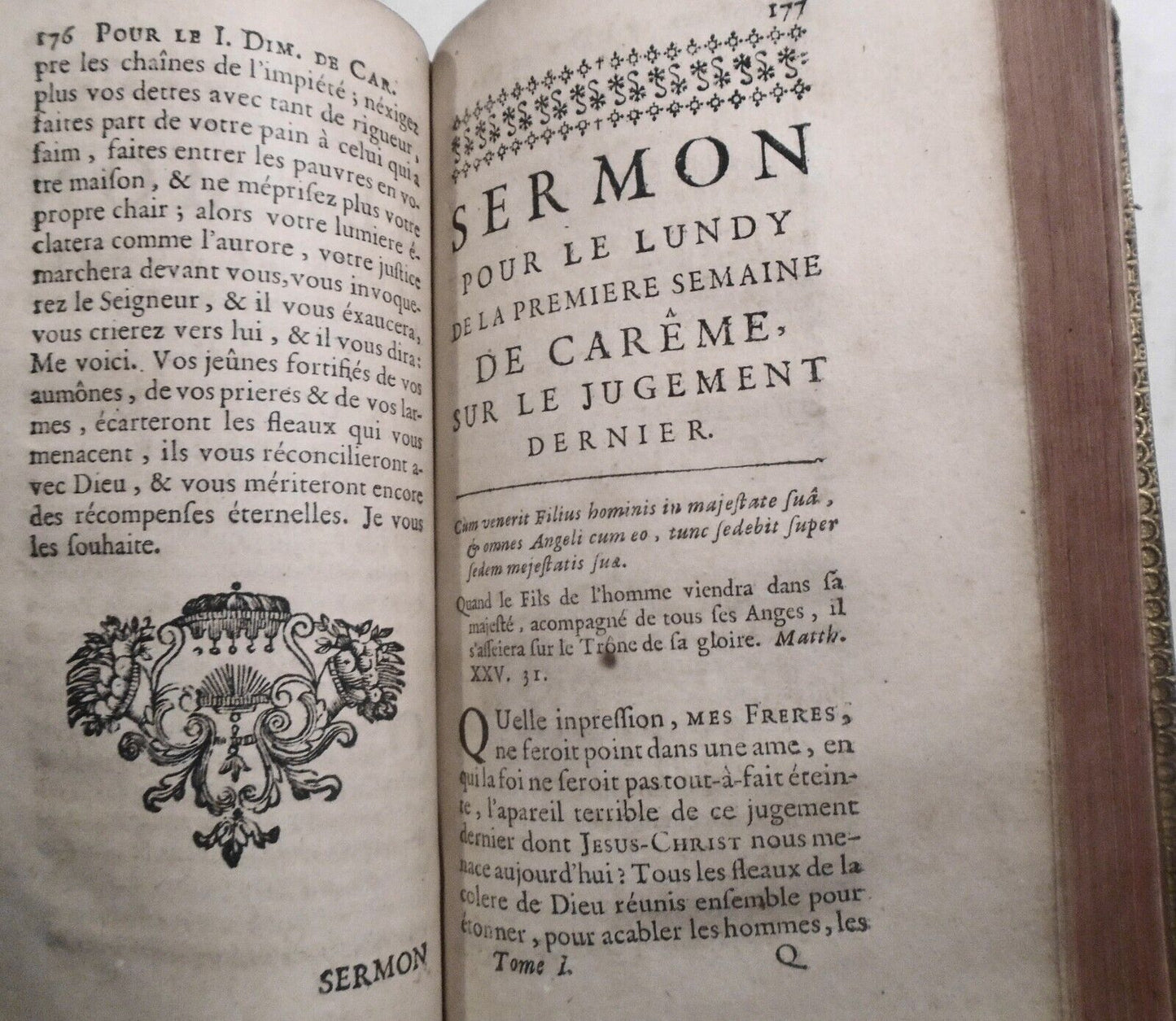 1736 Sermons du feu Pere Terrasson. Tome Premier