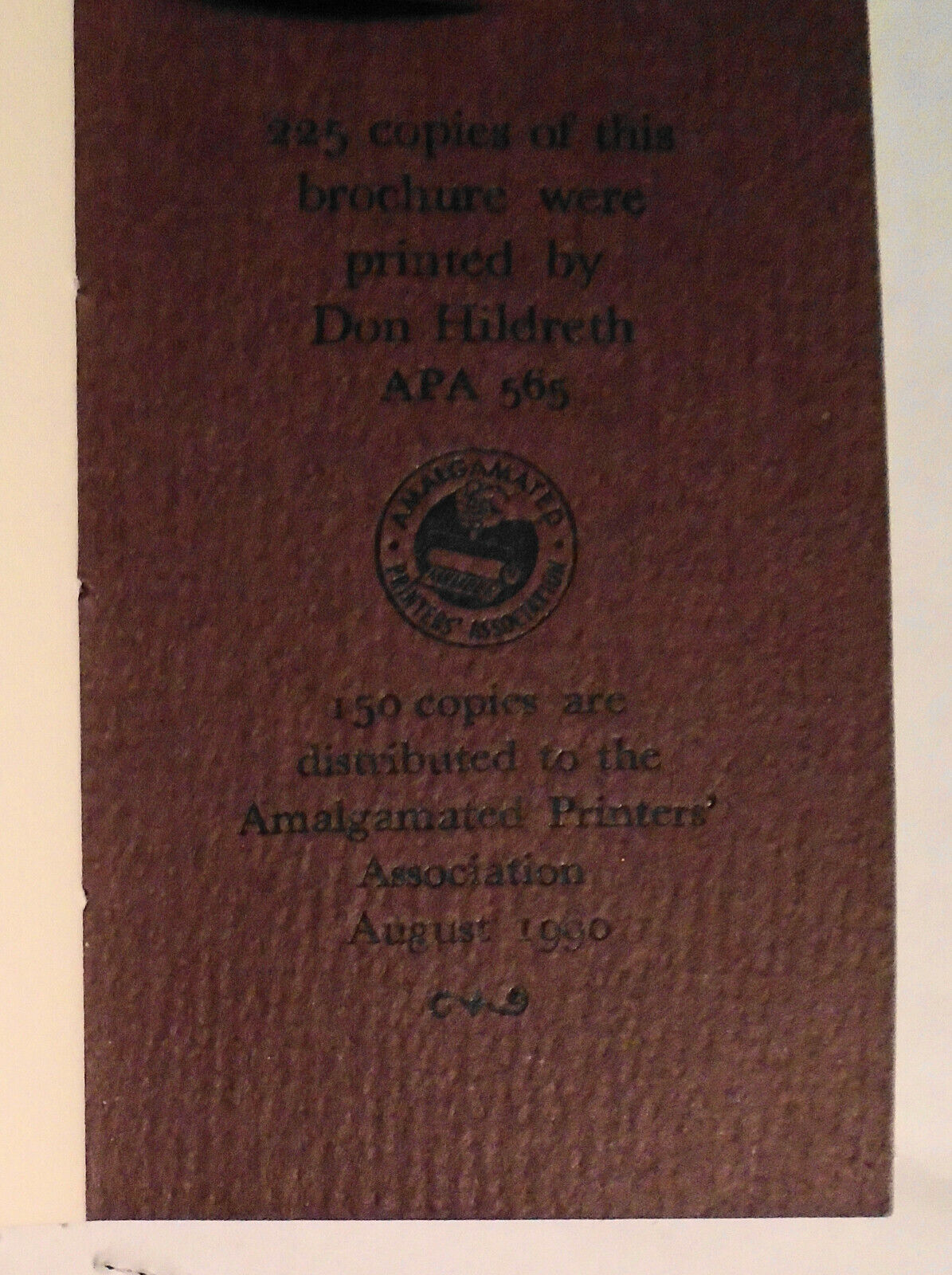 Marie R. by Don Hildreth; Ash Ranch Press. 1990 Miniature book. Limited Edition.