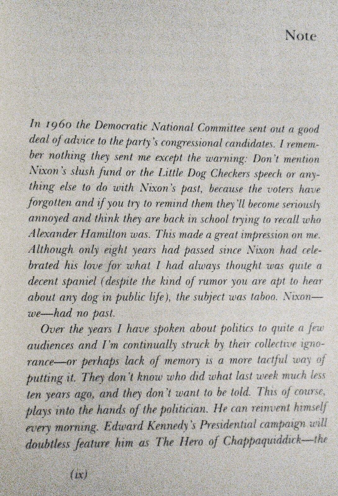 An Evening With Richard Nixon, by Gore Vidal. First edition 1972. 1st printing