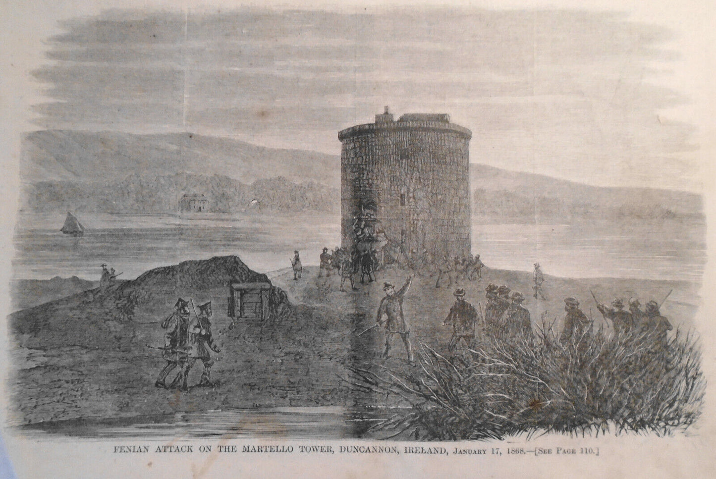 Burning Of The Academy Of Music, Albany / Fenian Attack .. Harper's Weekly 1868