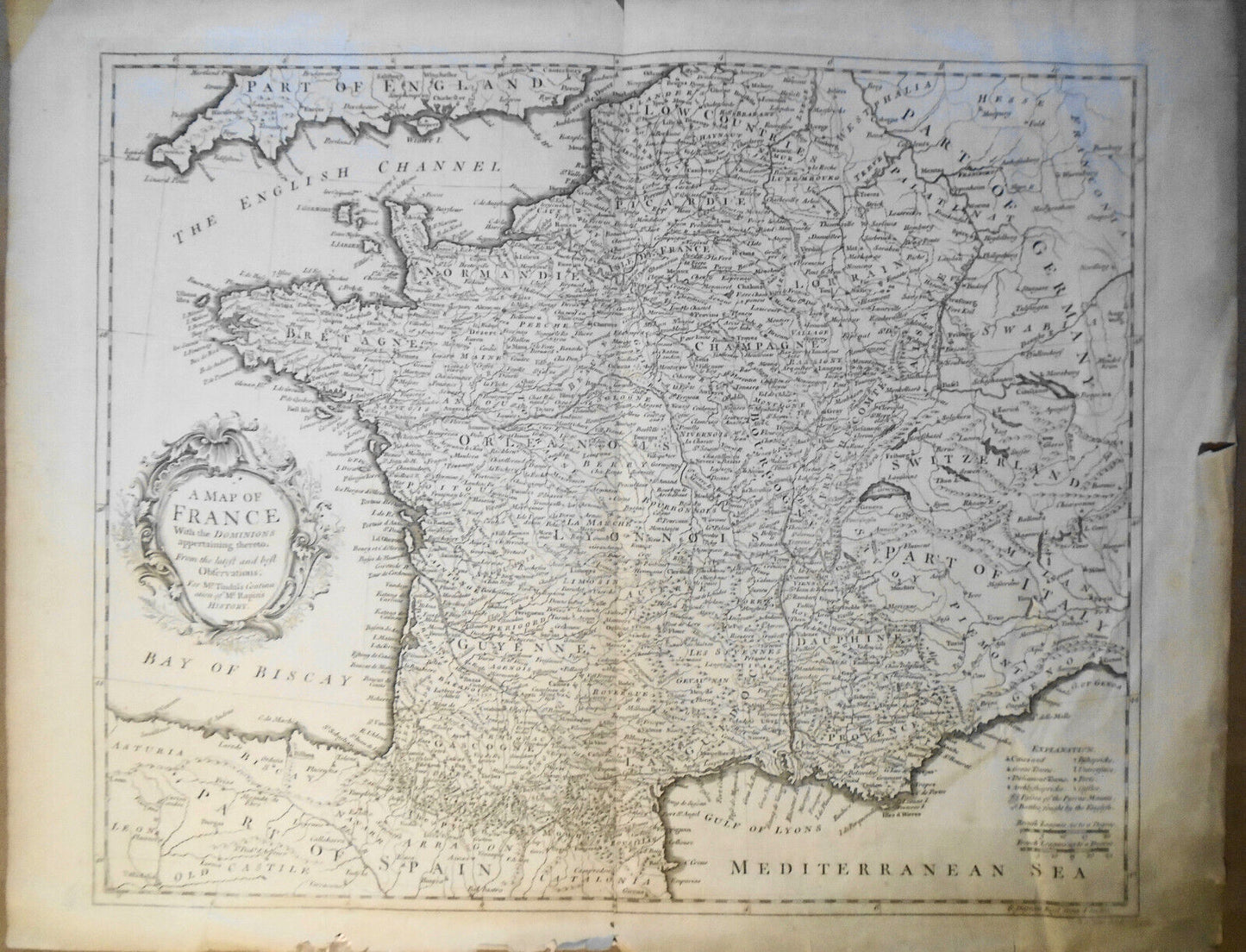 [1745] A Map of France with the Dominions appertaining thereto . Richard Seale.