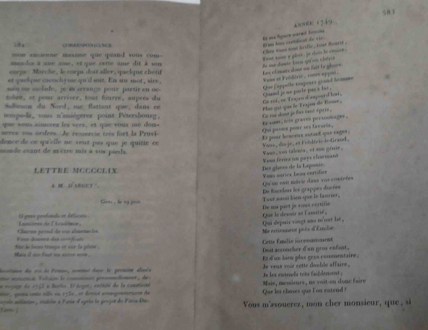 1830 - Oeuvres Completes De Voltaire, Tome 73 : Correspondance, Tome VI