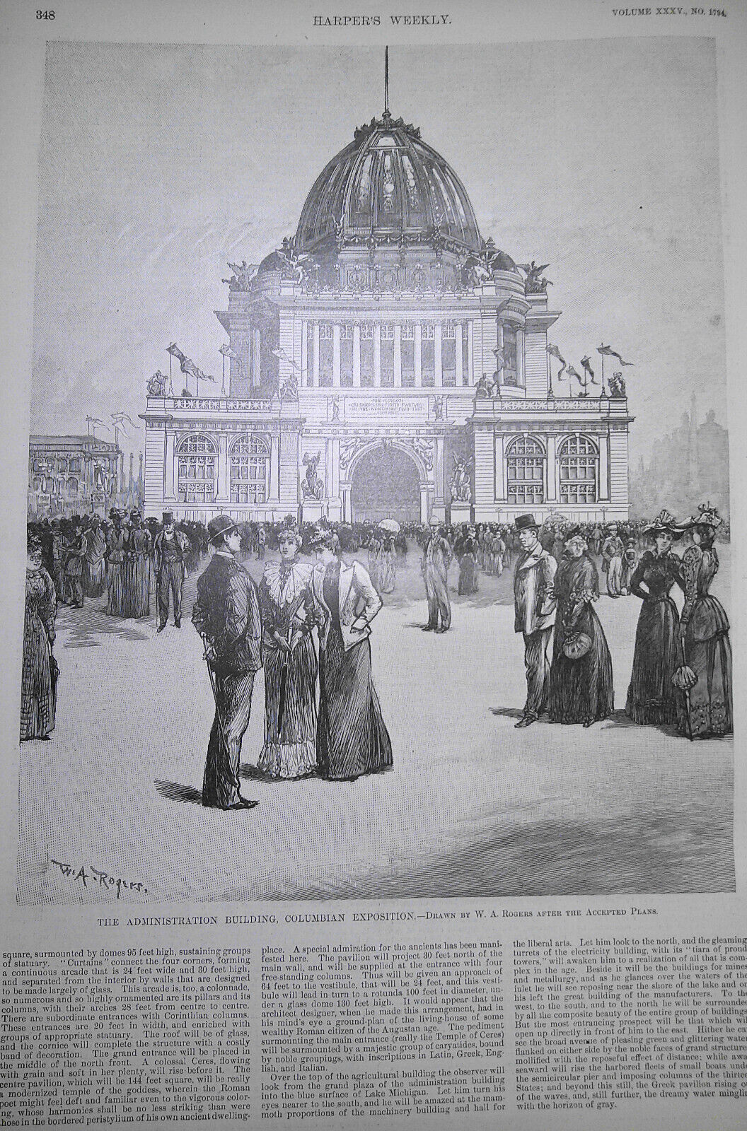 Harper's Weekly May 9, 1891. The Horse from ranch to market; Carnegie Hall; etc