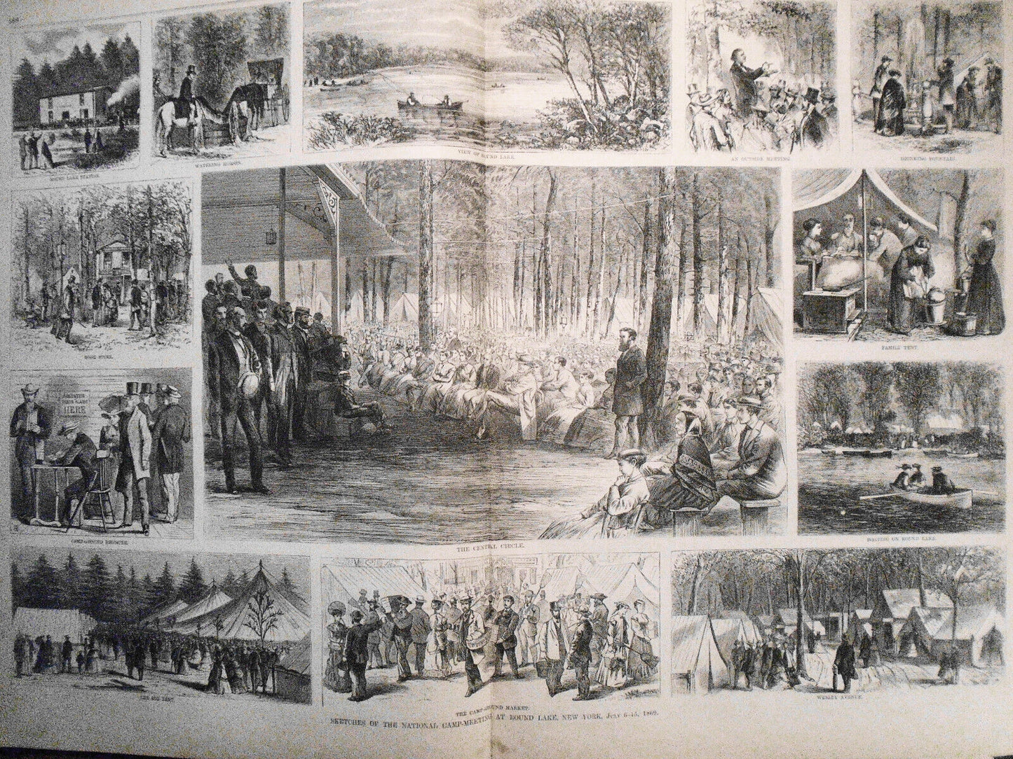 Harper's Weekly July 31, 1869: Ida Lewis, Newport, RI heroine; Camp meeting etc