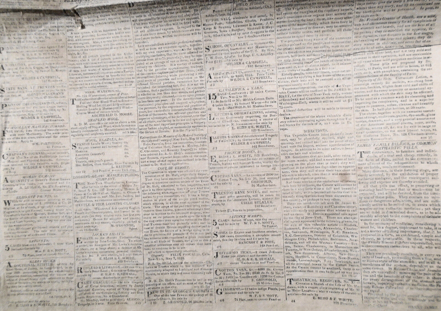 THE NEW-YORK STATESMAN, December 22, 1824 - NY Governor DeWitt Clinton's copy