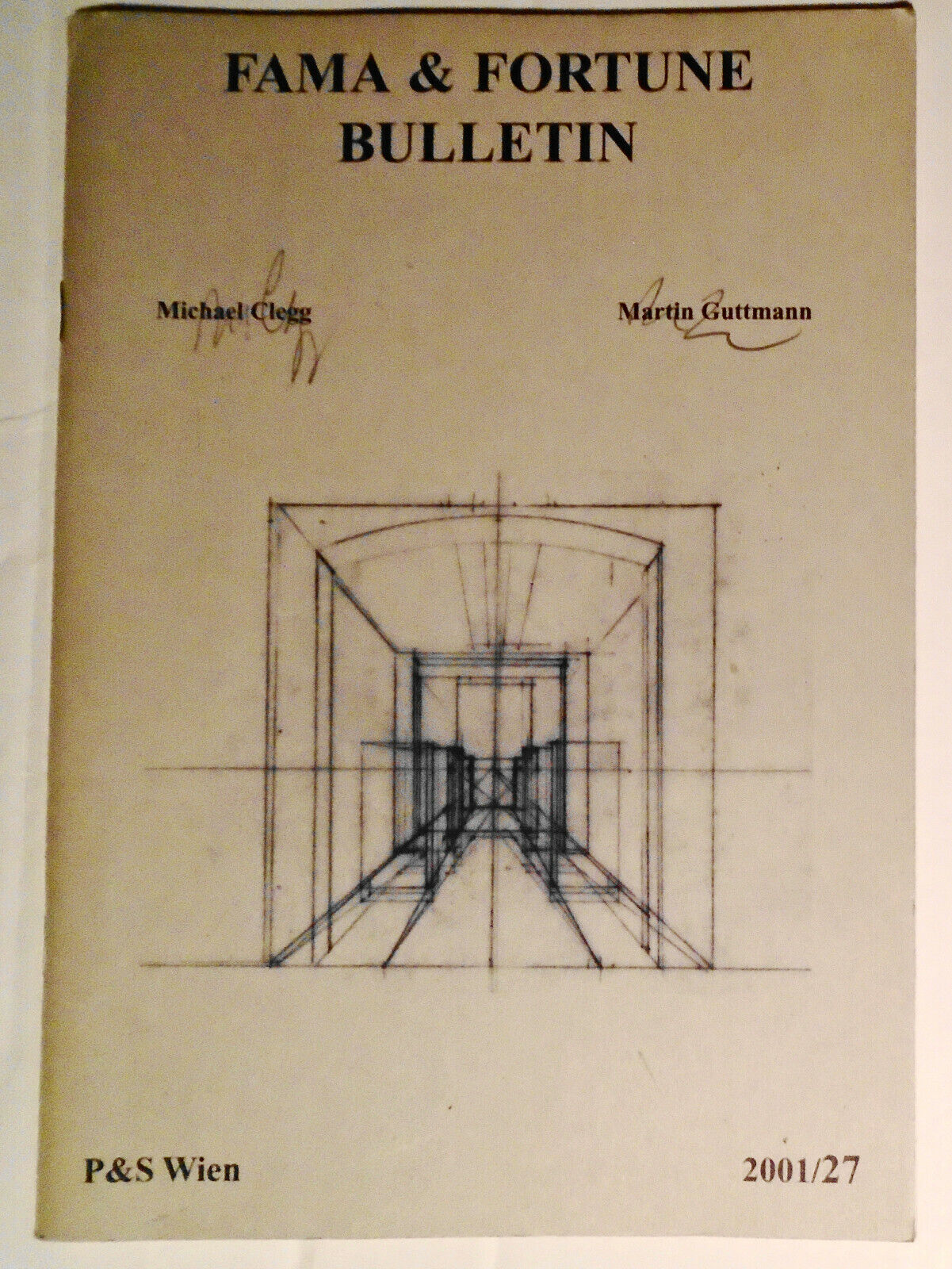 SIGNED  Michael Clegg, Martin Guttman - Fama & Fortune Bulletin #27, 2001
