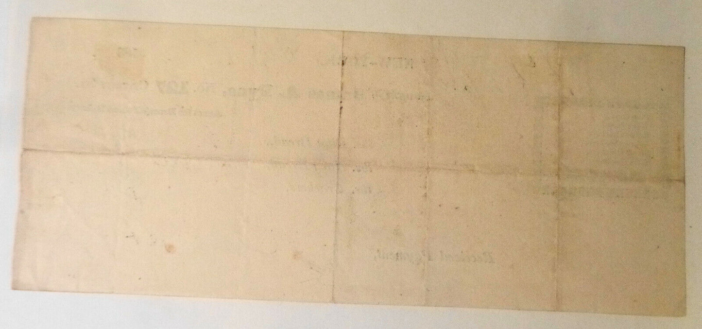 1839 Provisioning Sloop New York invoice - 87 pounds Pilot bread, with a barrel