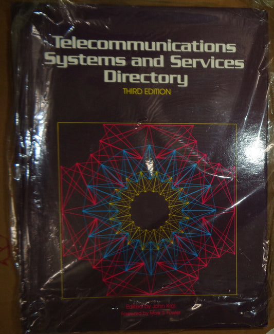 Telecommunications systems and services directory. 1988 Hardcover. Gale Research