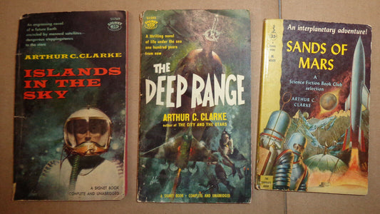Arthur C. Clarke - 3 Vintage paperbacks - all first printings 1958, 1959, 1960.