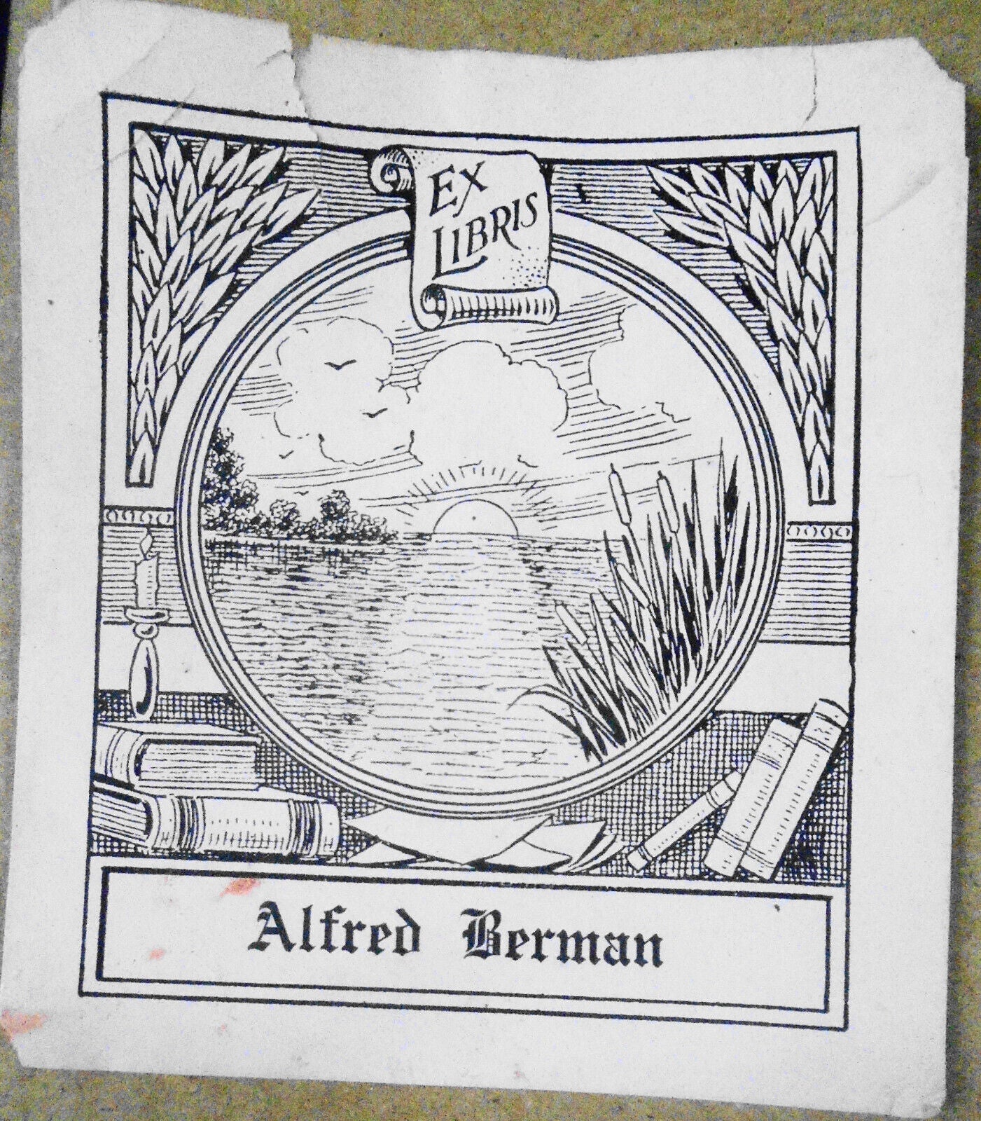 Alfred Berman - Ex Libris Bookplate