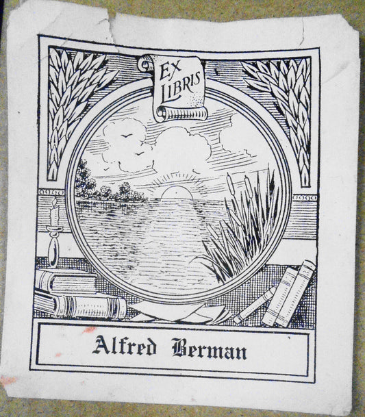 Alfred Berman - Ex Libris Bookplate