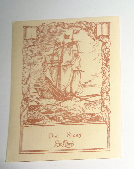 "The Rices" - Ex Libris Bookplate - 1920's