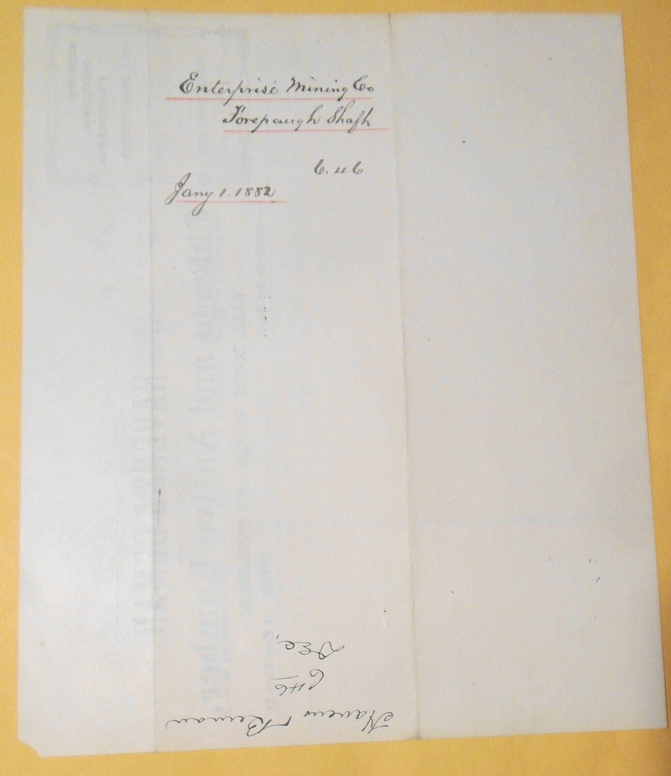 1882 Havens & Beman - Chicago and Native Lumber receipt - Leadville Colorado