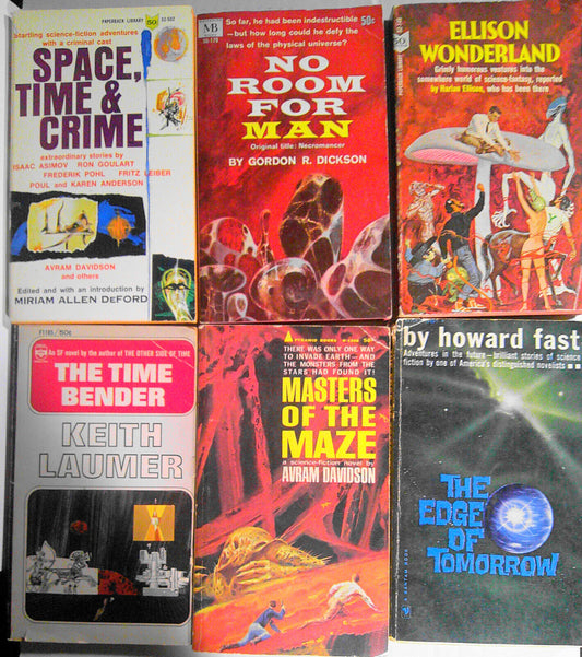6 vintage science fiction first printing paperbacks lot