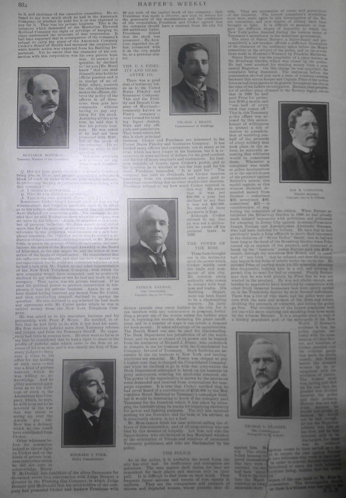 Harper's Weekly September 9, 1899. Booker T Washington on Africa; Dewey Arch etc
