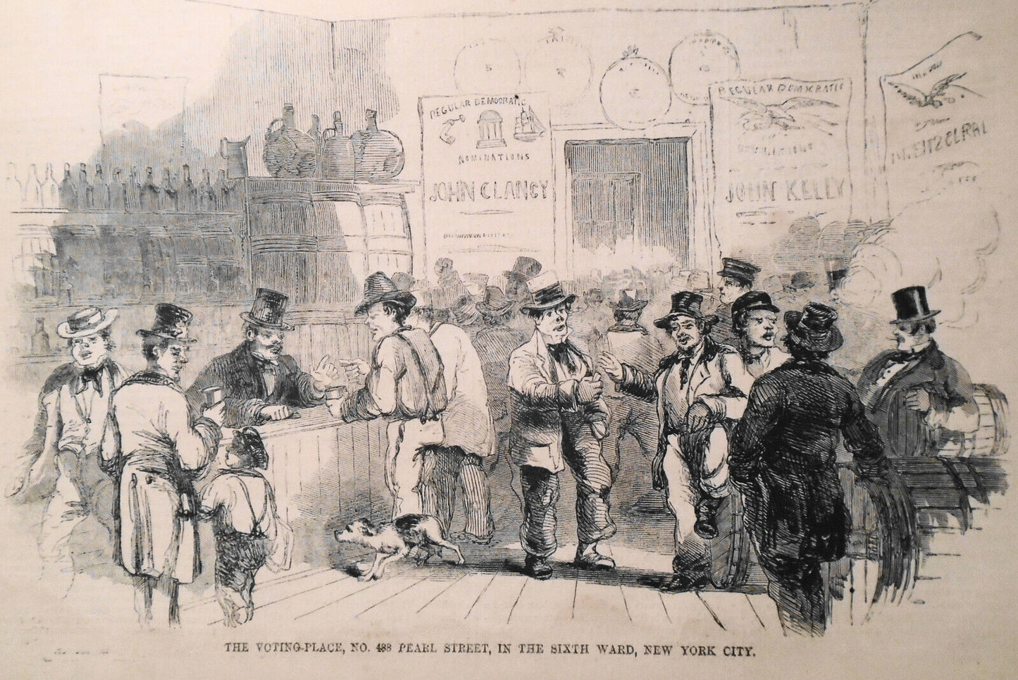 The Late Election (in the US) - Harper's Weekly November 13, 1858 - 2 Prints