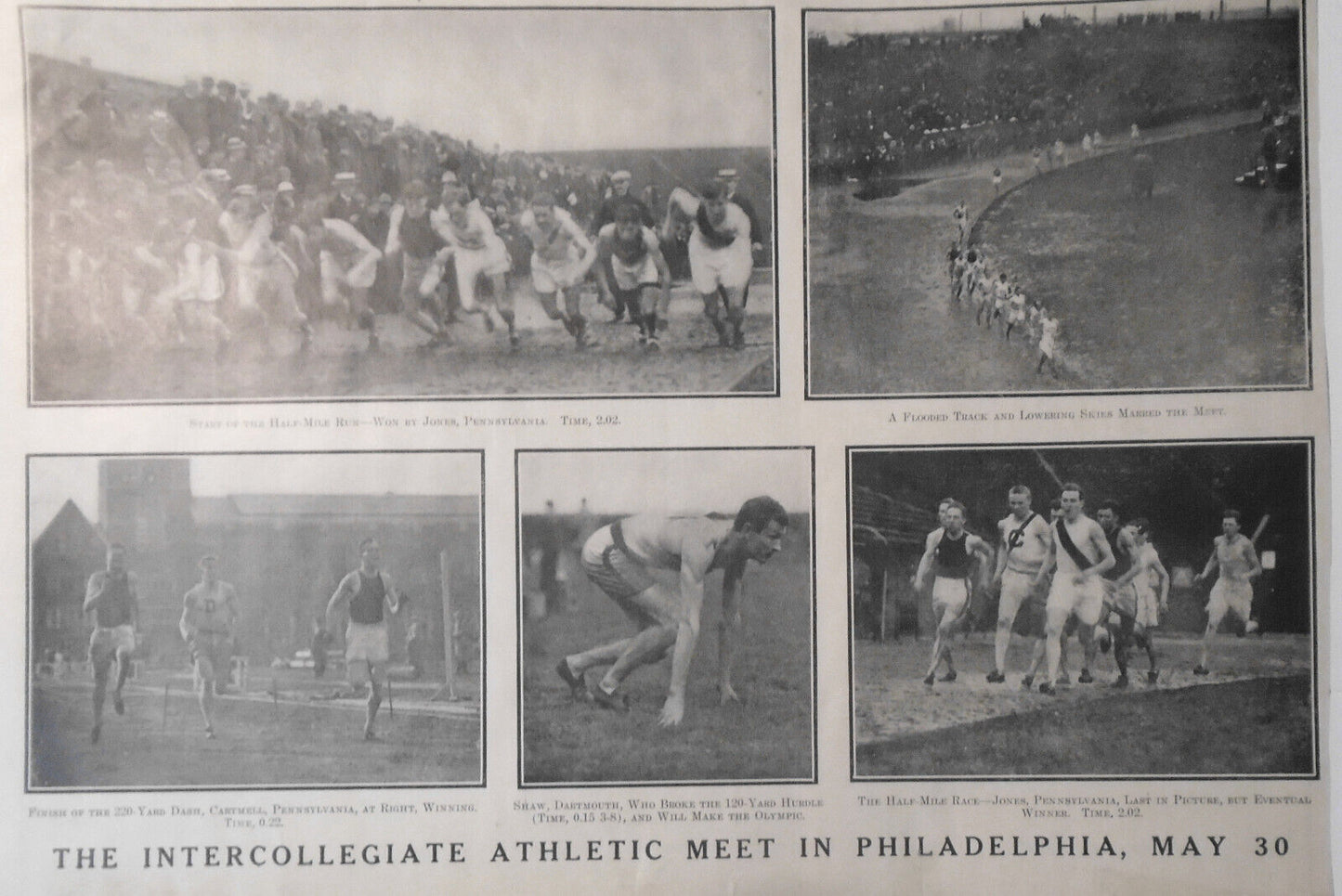 1908 Annual Field Day at Governor's Island, NY - Saturday Evening Mail original