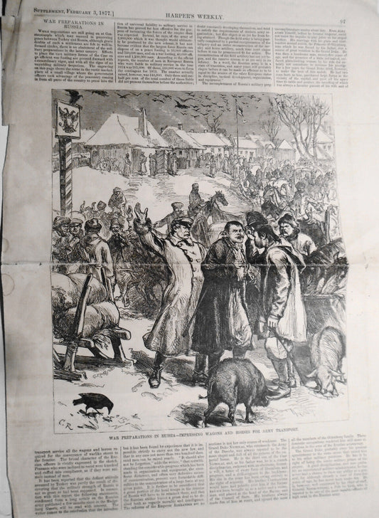 War Preparations in Russia - Harper's Weekly. February 3, 1877